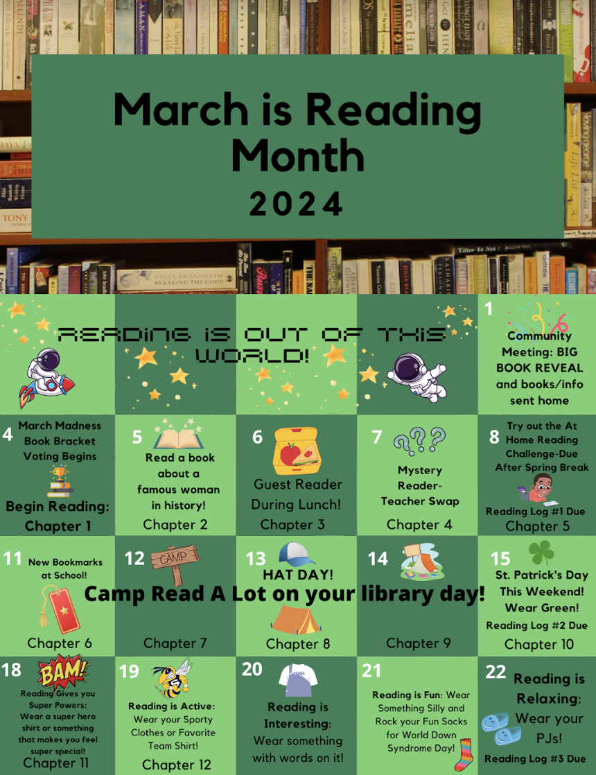 2024 March Is Reading Month Flyer